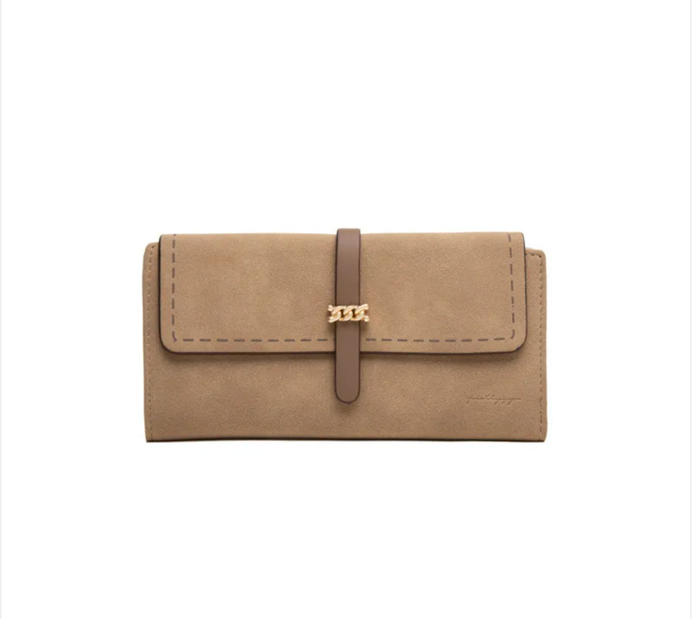 Stitched long wallet