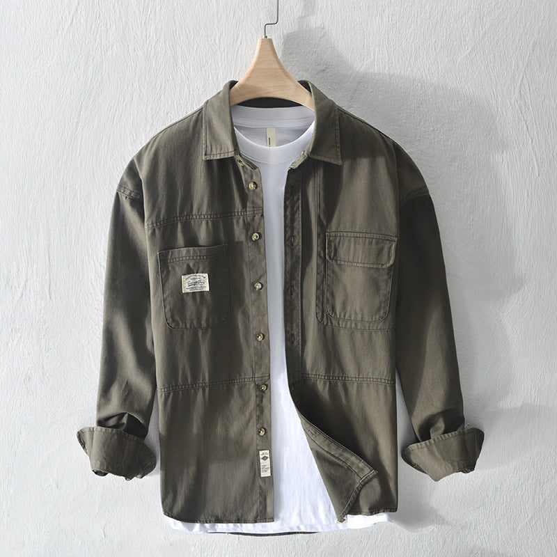 Cotton twill overshirt