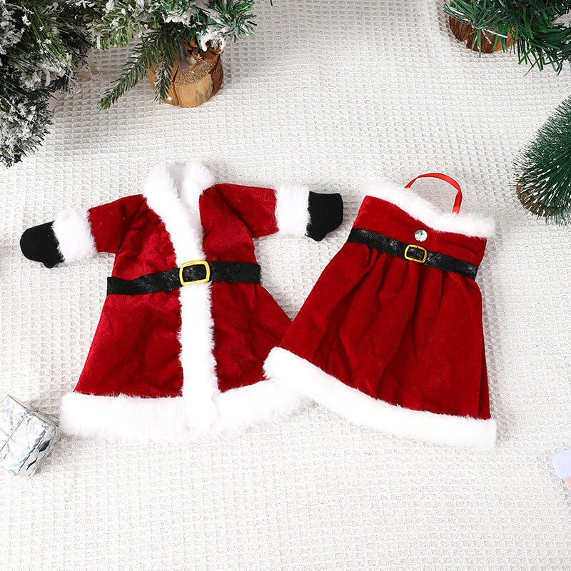 New Christmas red wine set Christmas dress wine bottle set Christmas dress wine bottle decoration