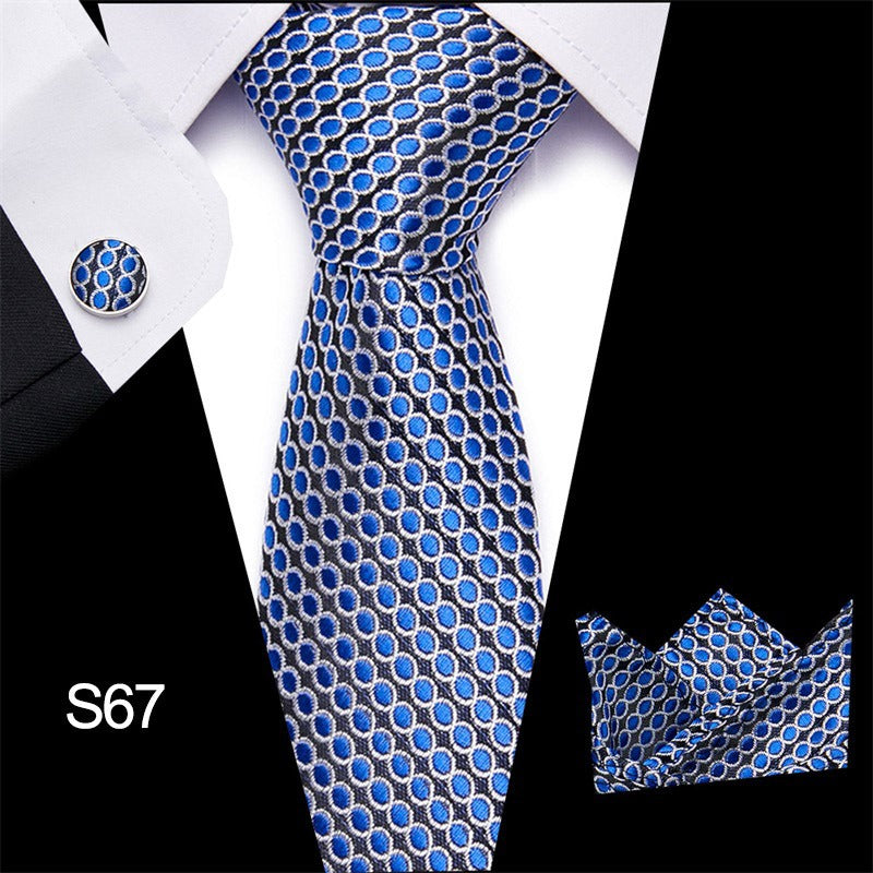 Men's tie three piece set cashew flower series fashion tie