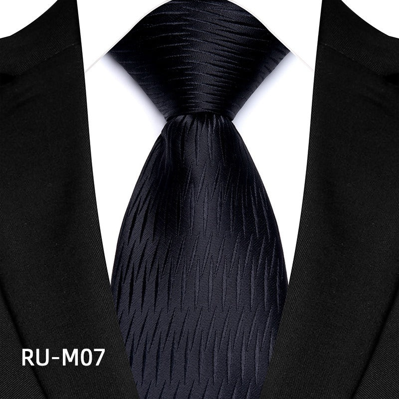 High density striped small flower men's business suit tie