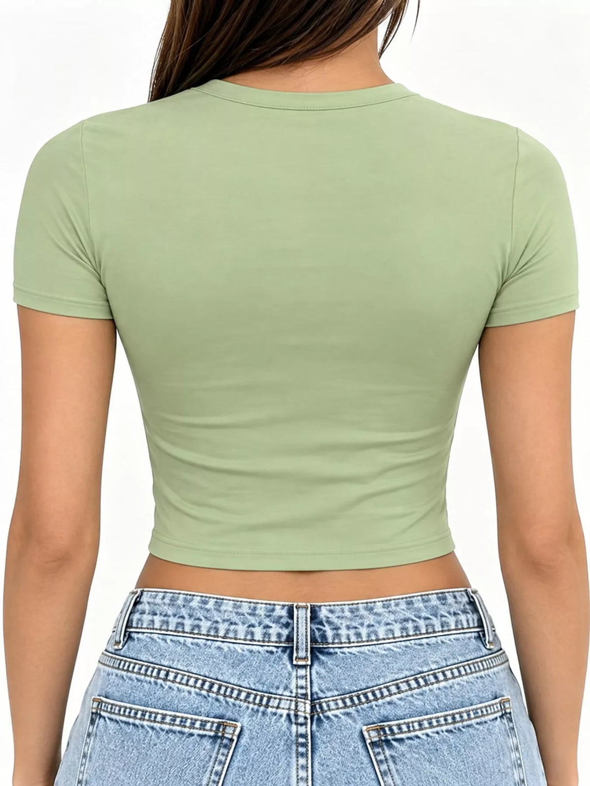 Fitted crew crop tee