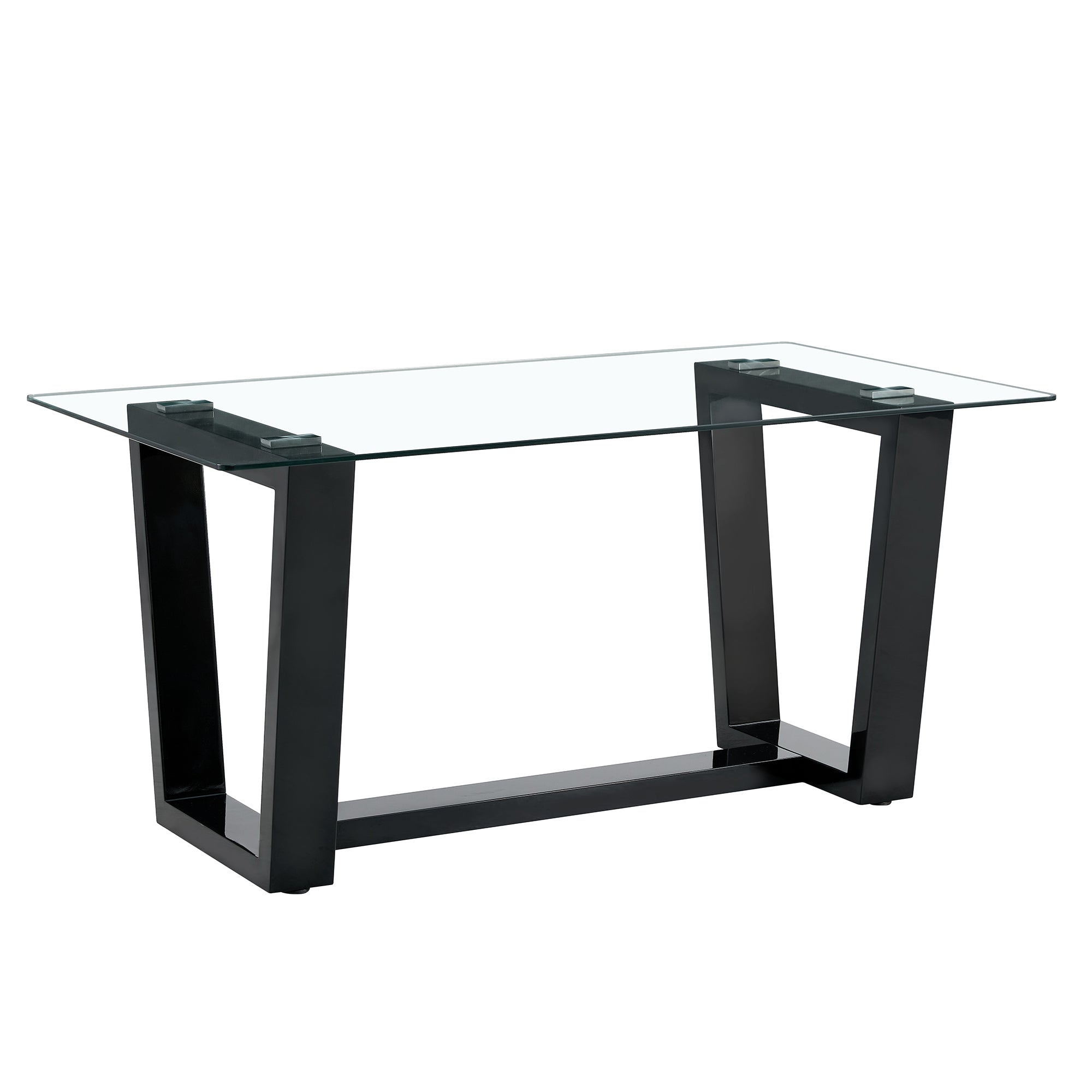 Glass Dining Table Large Modern Minimalist Rectangular for 6-8