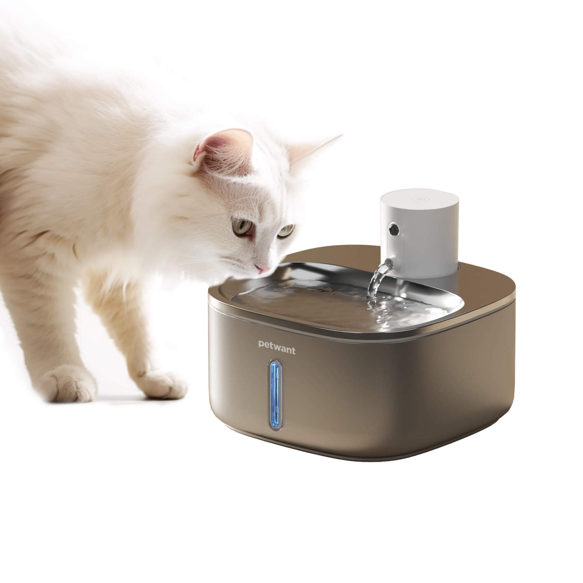 3.2L stainless steel wireless pet water dispenser 5000mA ultra endurance infrared sensing water feeding