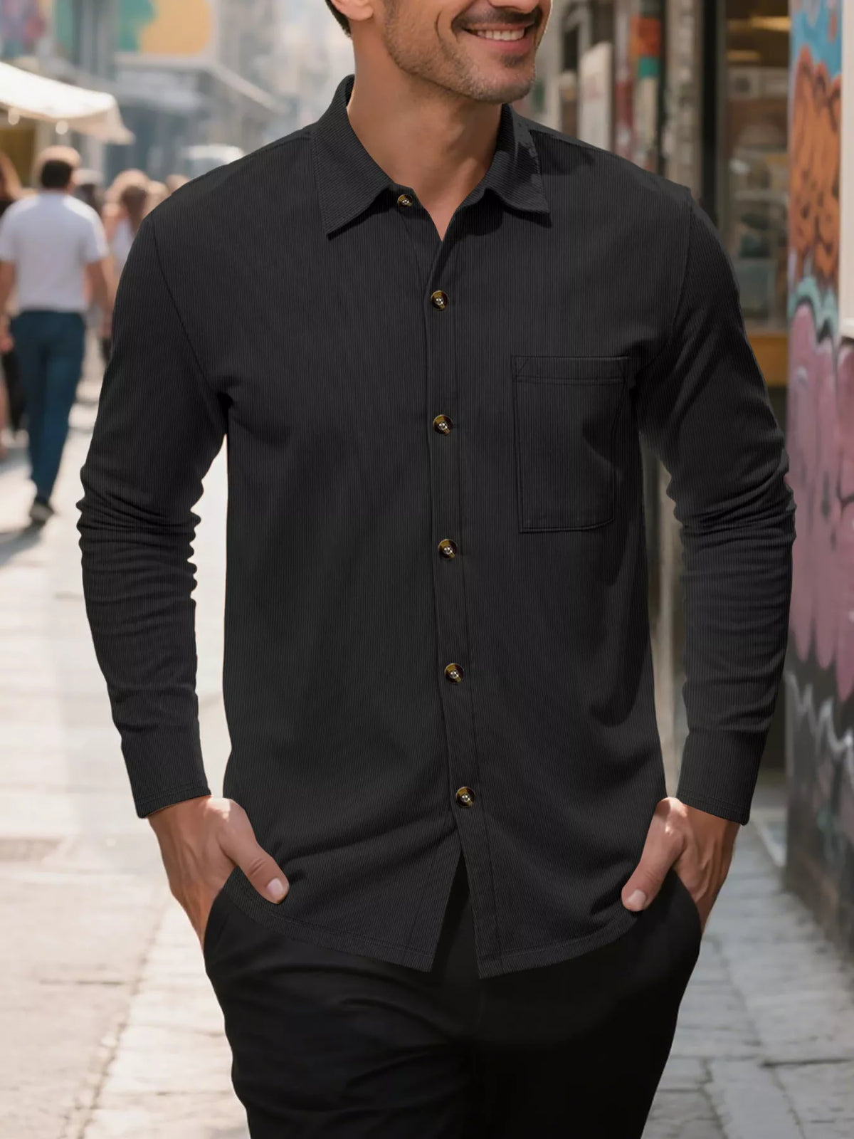 Casual button up long sleeve shirt