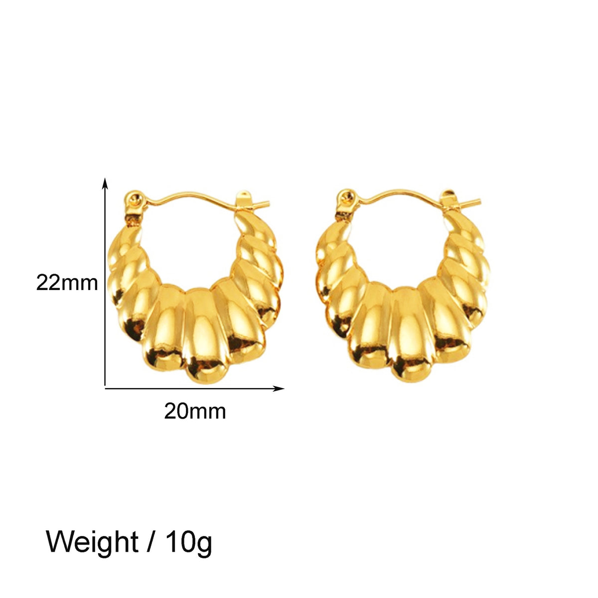 Geometric gold earrings
