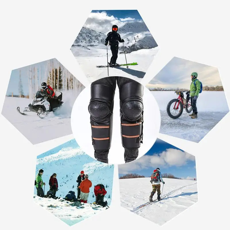 Warm Motorcycle Riding Knee Protectors Motorcycle Knee Pad Elbow Protective Combo Knee Protector Equipment Gear Outdoor Sport