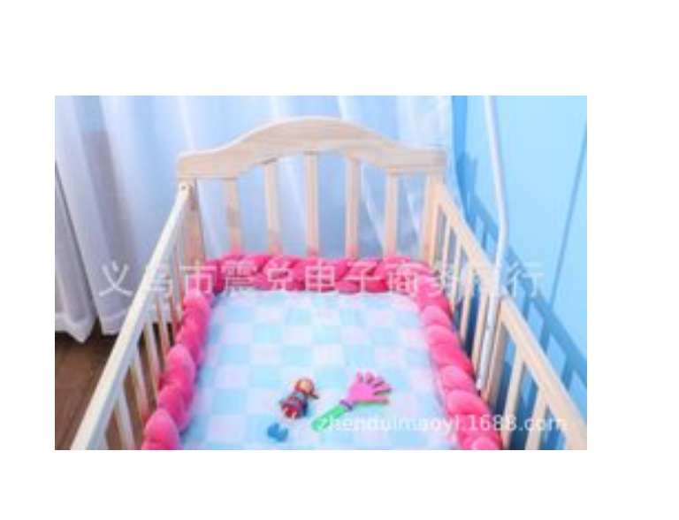 100cmBaby Bumper Bed Braid Knot Pillow Cushion Bumper for Infant Kids Crib Protector Cot Bumper Room Decor Anti-collision Bumper