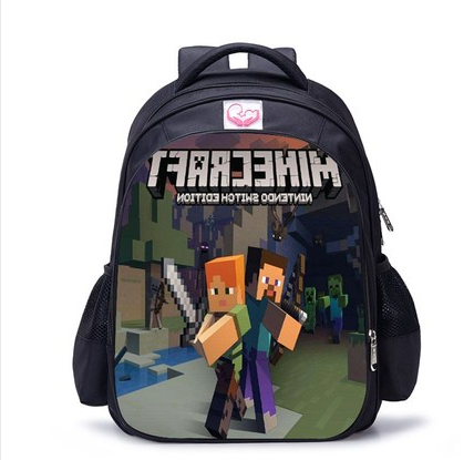 Teenager MineCraft Cartoon Backpack Boy Cartoon School Bags
