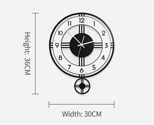 Acrylic Clock Pendulum Modern Design Clock Creative Quartz Silent Watch Home Decor