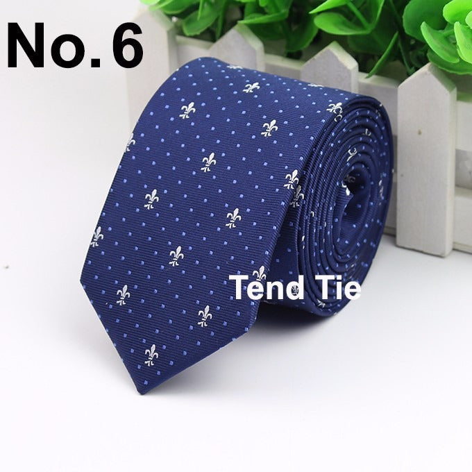 Men's Business Professional Polyester Tie 6CM British Tie