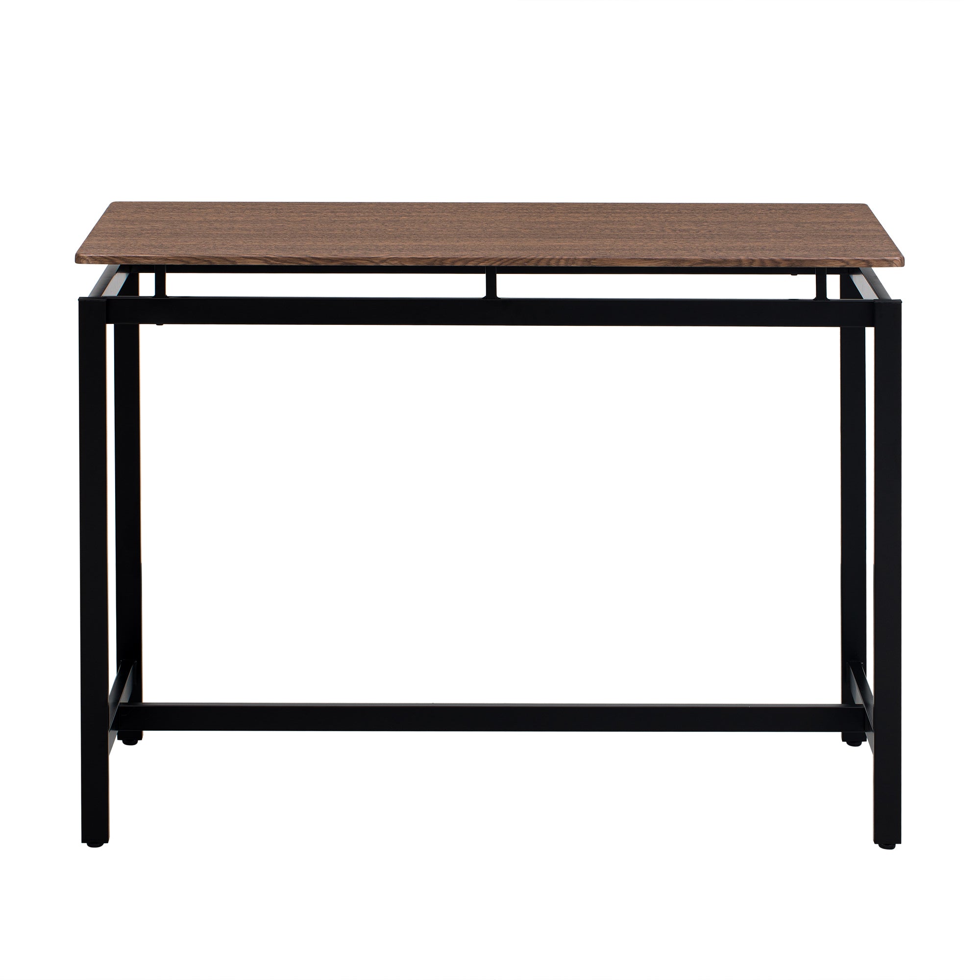 TREXM 5-piece compact bar table with table and stool - modern industrial design (dark brown)