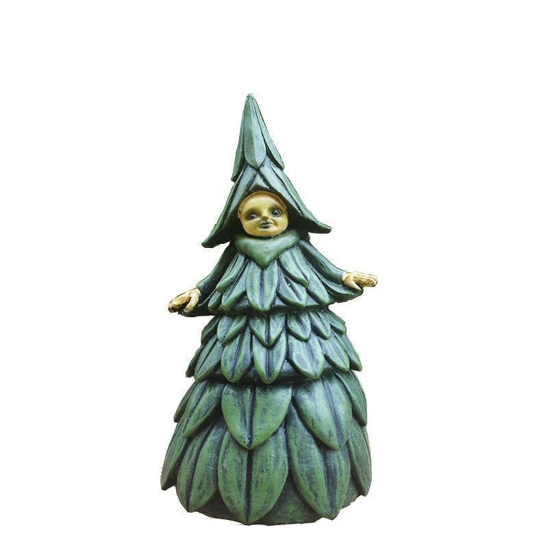 Halloween ghost festival holding scepter witch decoration garden garden decoration decoration resin crafts