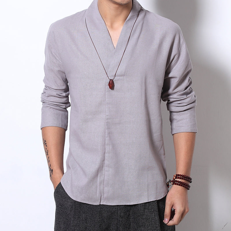 Relaxed linen overshirt
