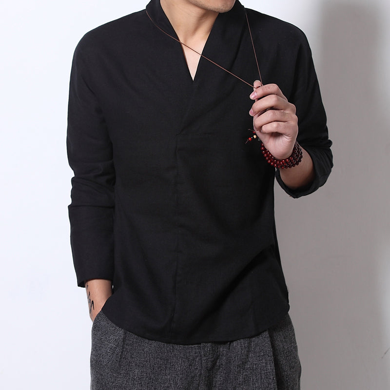 Relaxed linen overshirt