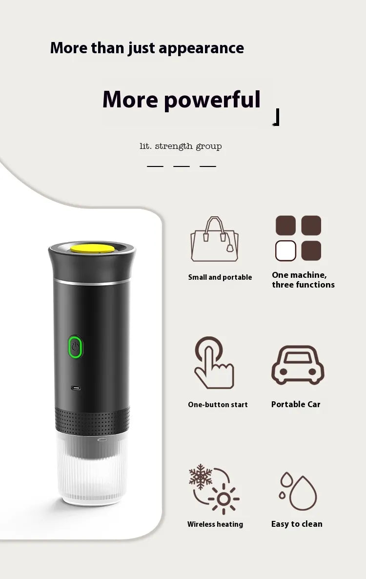 Portable capsule coffee maker