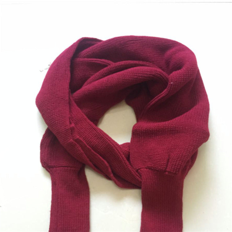 Rib knit wrap scarf