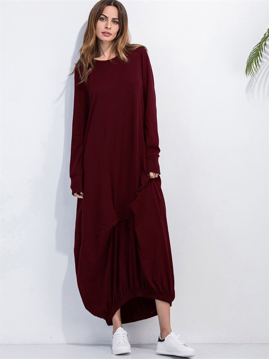 Sweatshirt dress, Burgundy