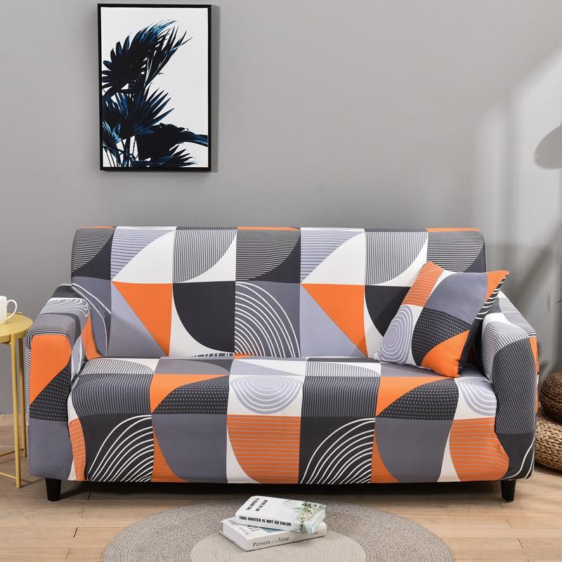 Printed sofa cover with all inclusive sand and elastic sofa cover