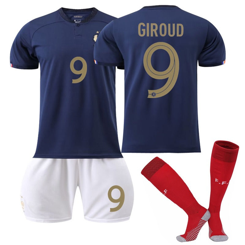 New home World Cup No. 10 Mbappe 19 Benzema 11 Dembele 9 Giroud jersey set