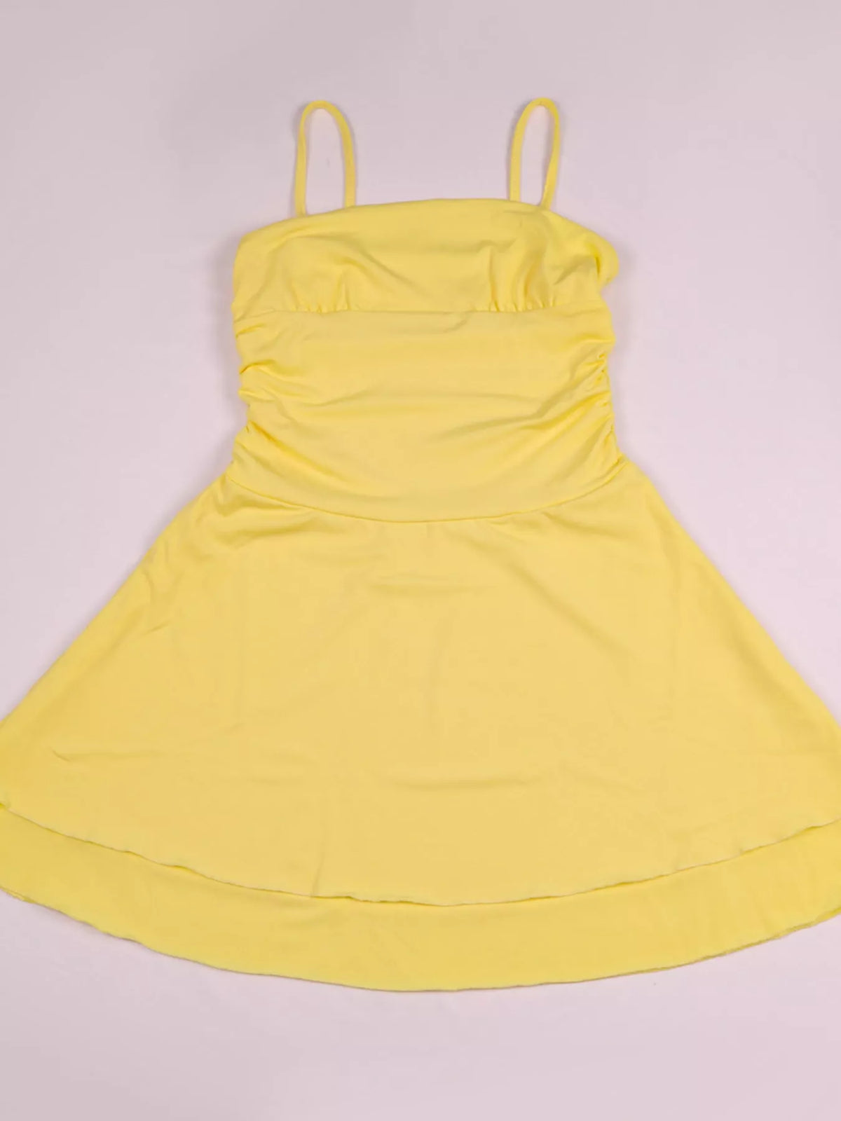 Ruched layered slip dress