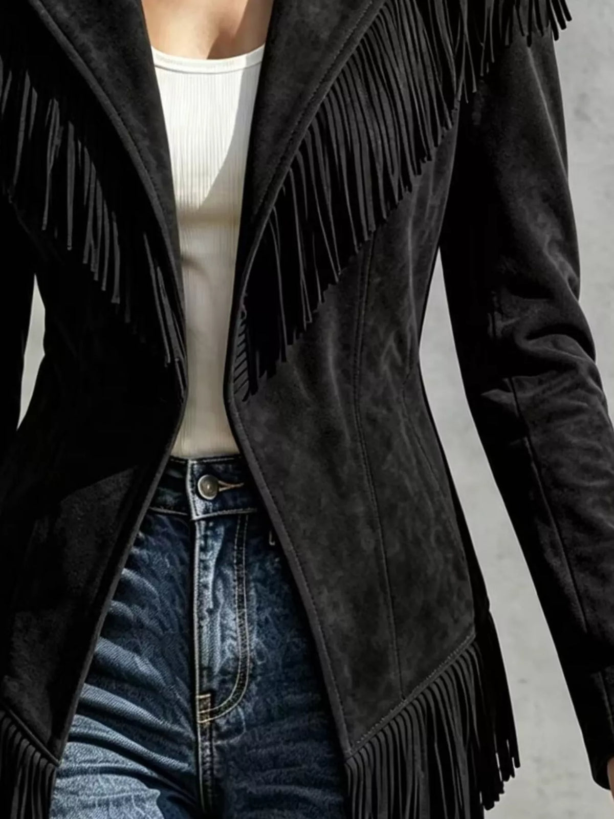 Western fringe jacket