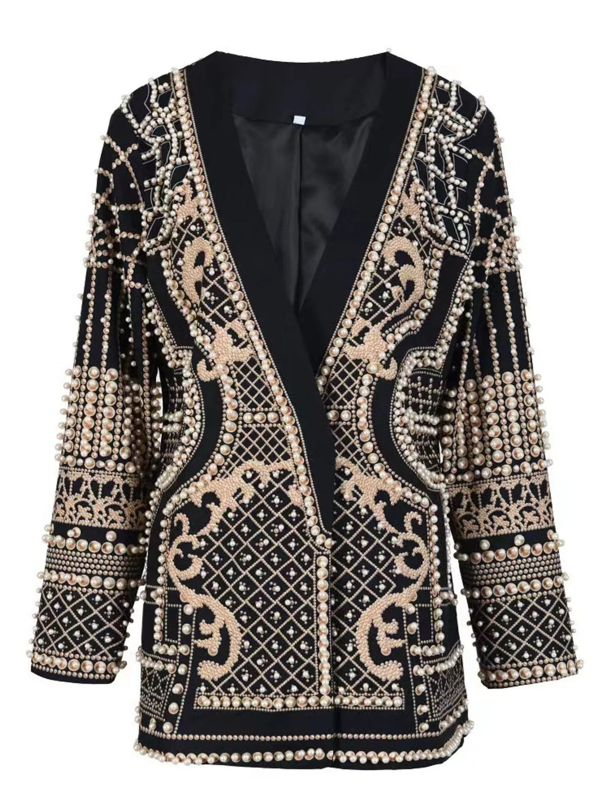 Pearl-button blazer