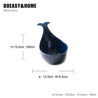 Glazed ceramic dip bowls