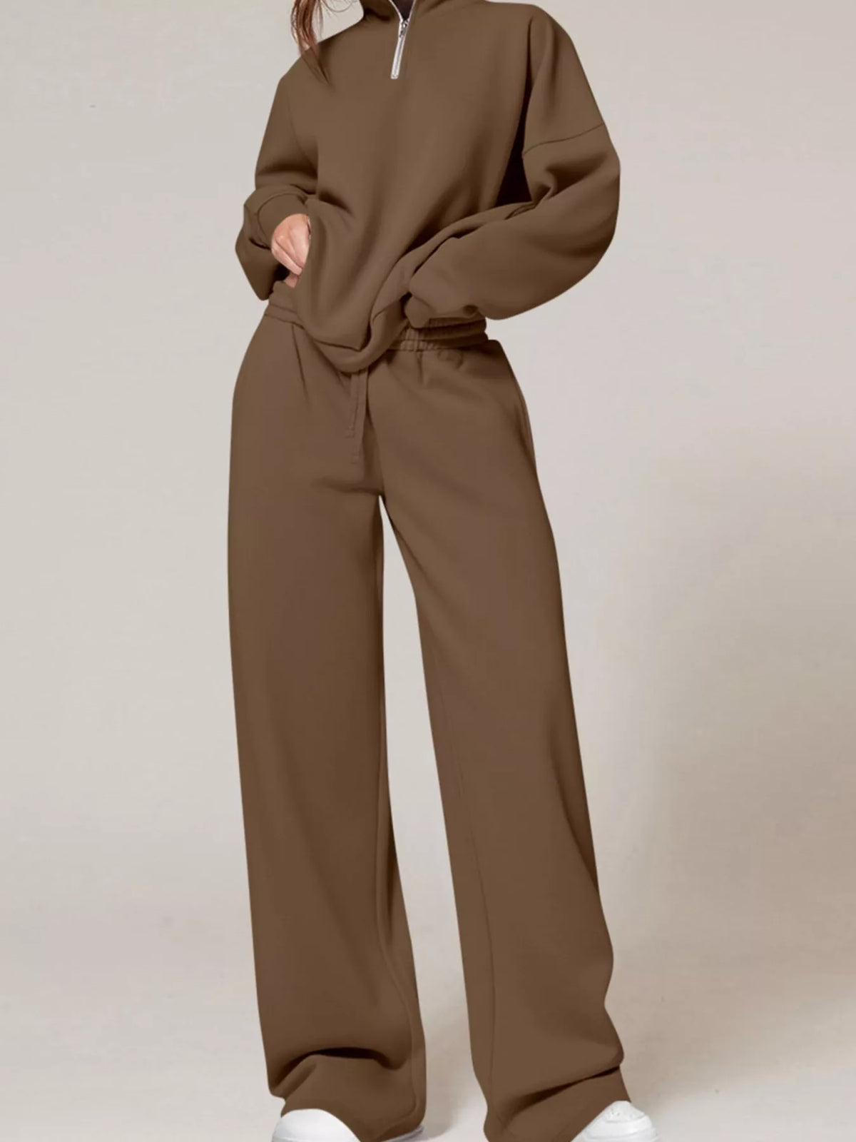 Half-zip sweatshirt set