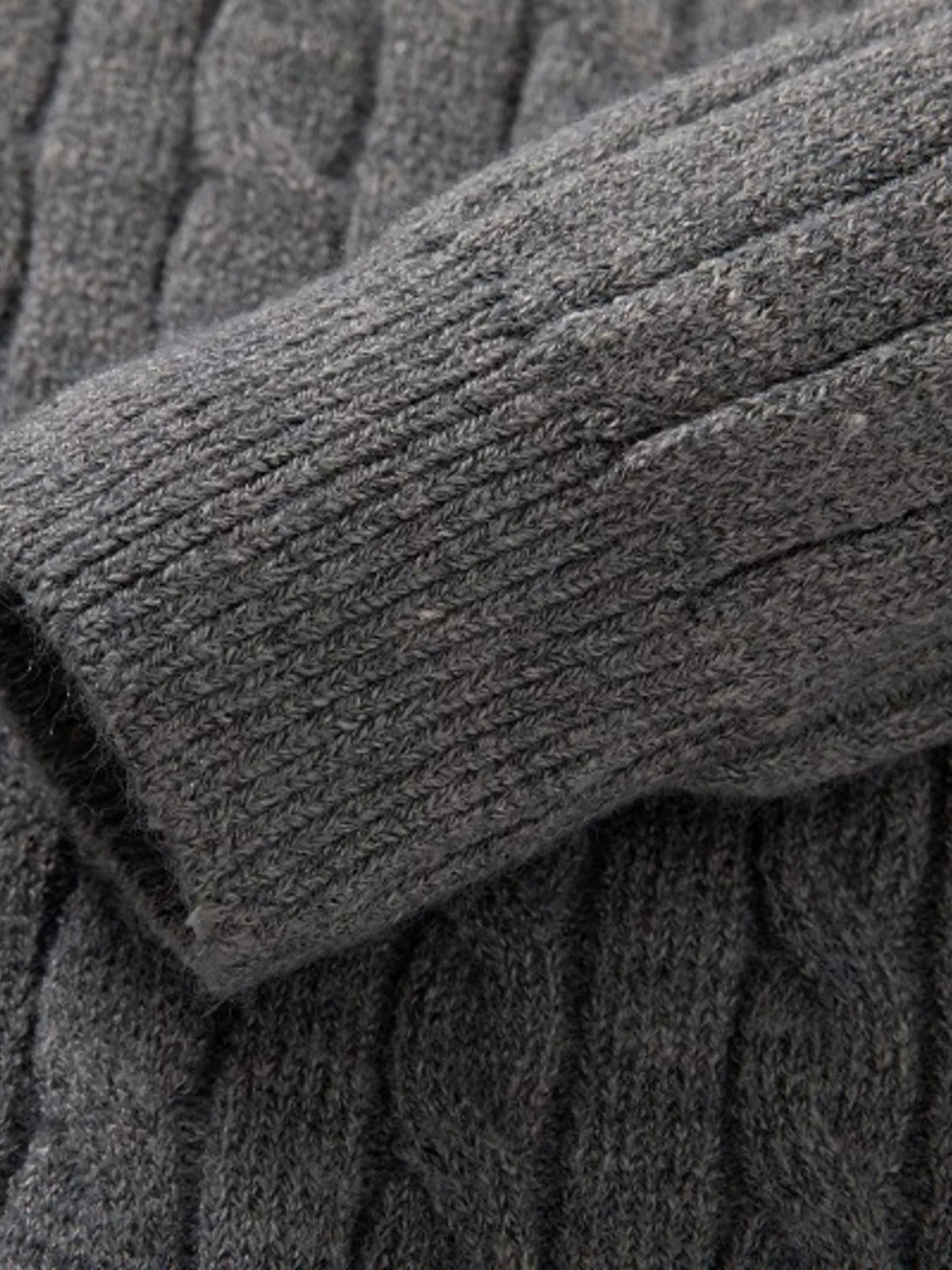 Cable-knit half-zip sweater