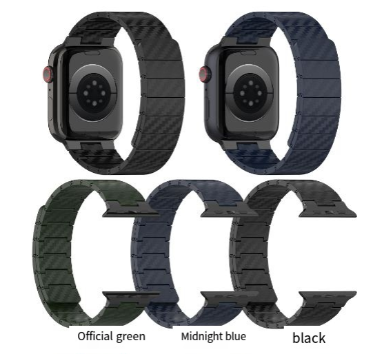 Watch Band Suitable for Apple Watch iWatch Watch Band Carbon Fiber Magnetic Apple Watch Band