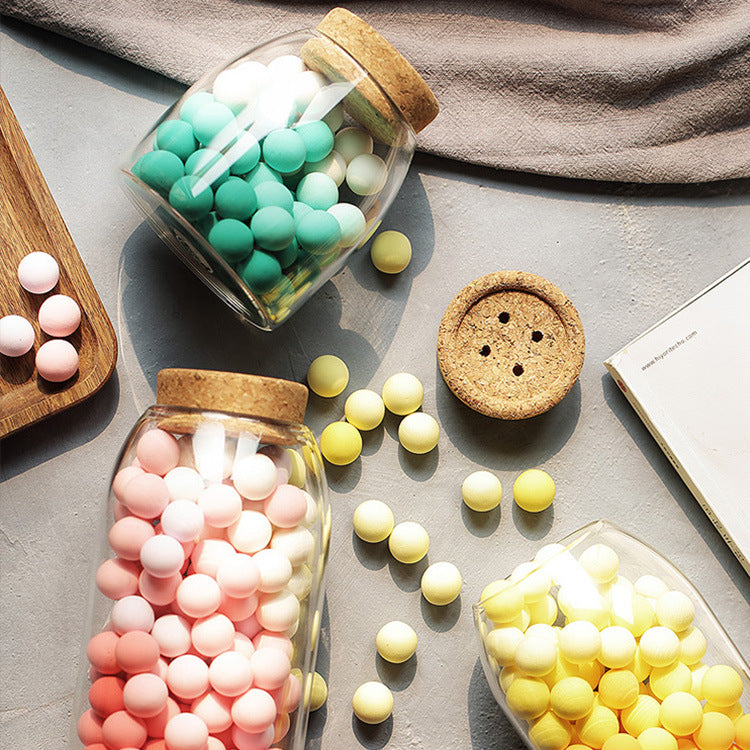 Cork-top glass jars