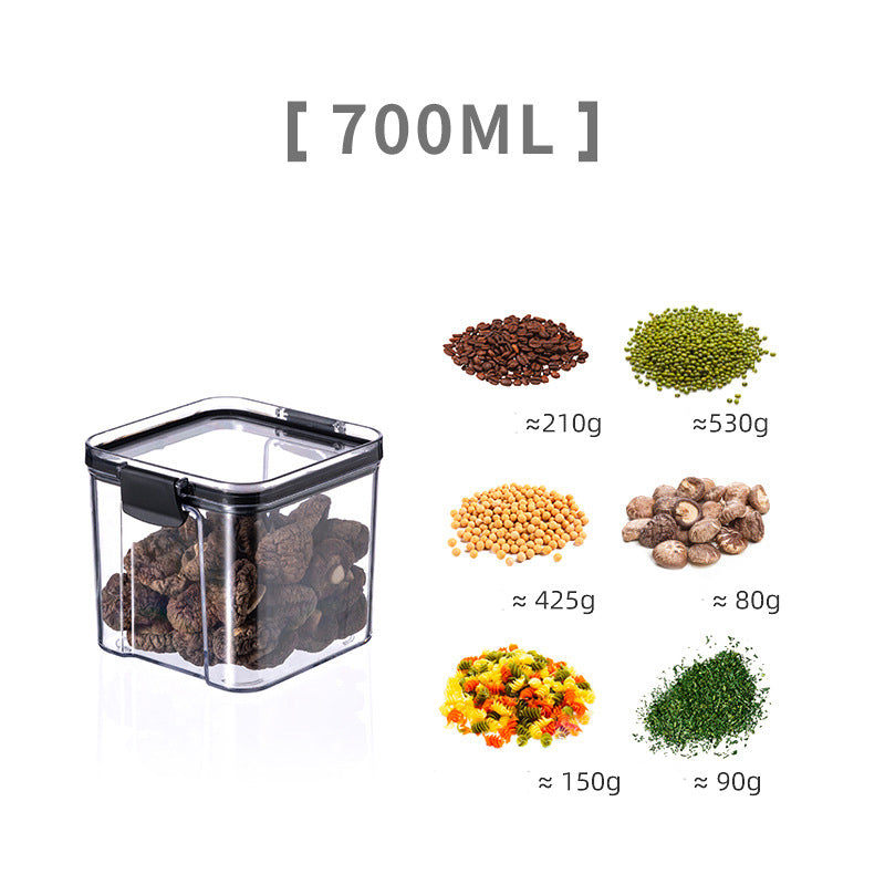 Sealed Cans Of Whole Grains Kitchen Storage Food Grade Transparent Plastic Cans Box Snacks Dry Goods Tea Storage Cans