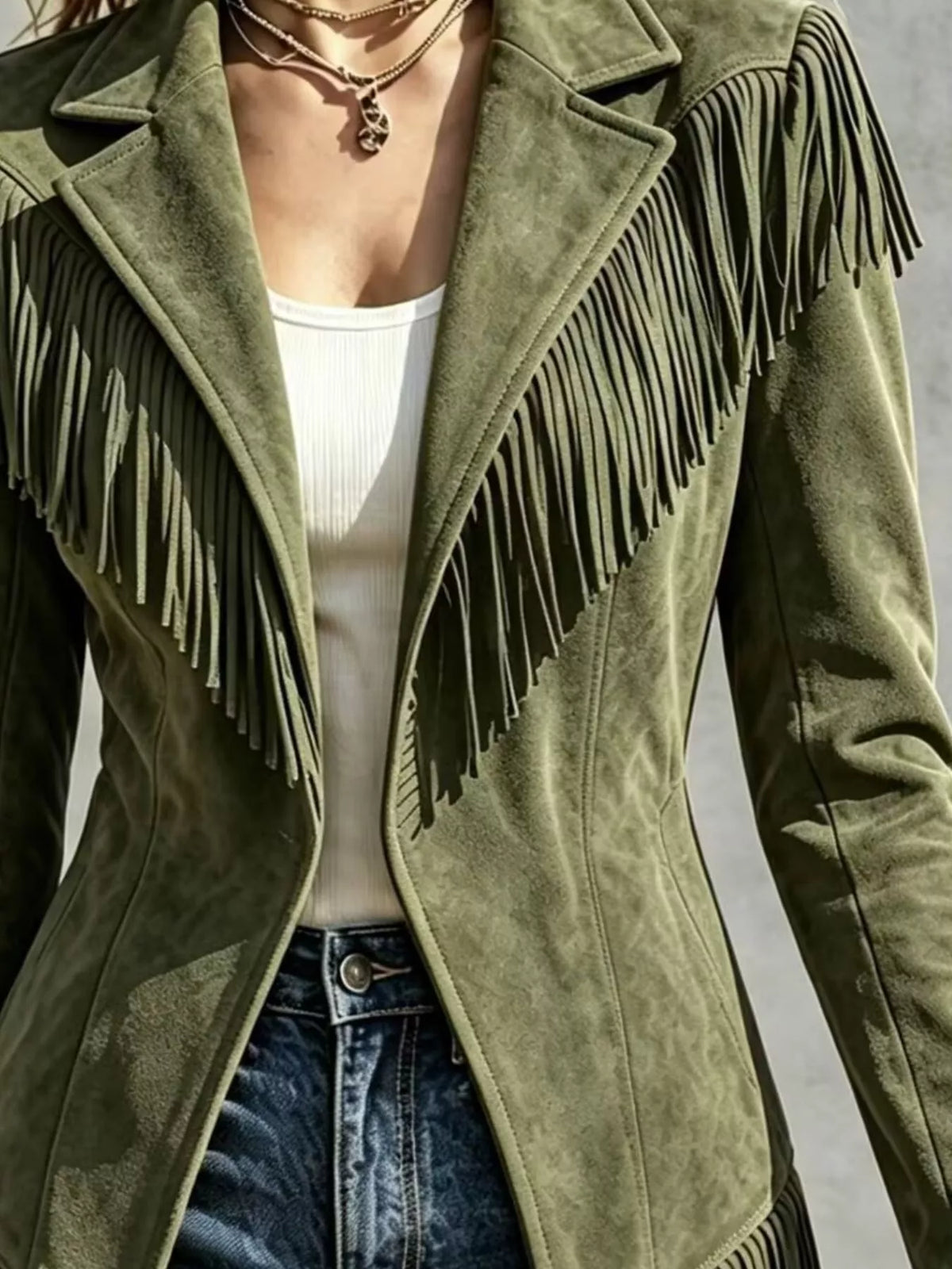 Western fringe jacket