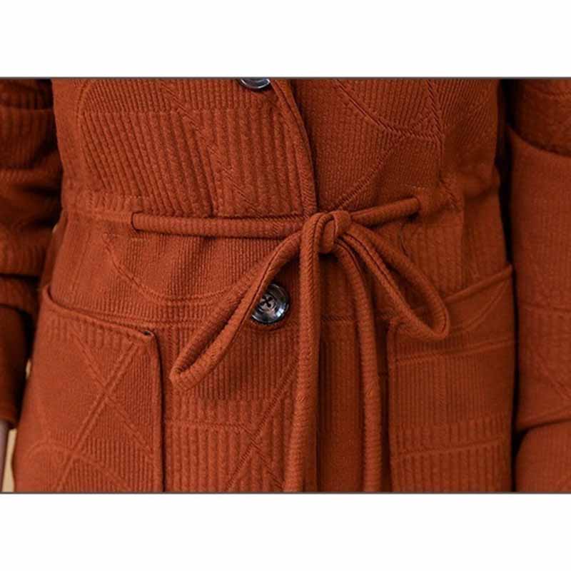 Hooded belted trench coat
