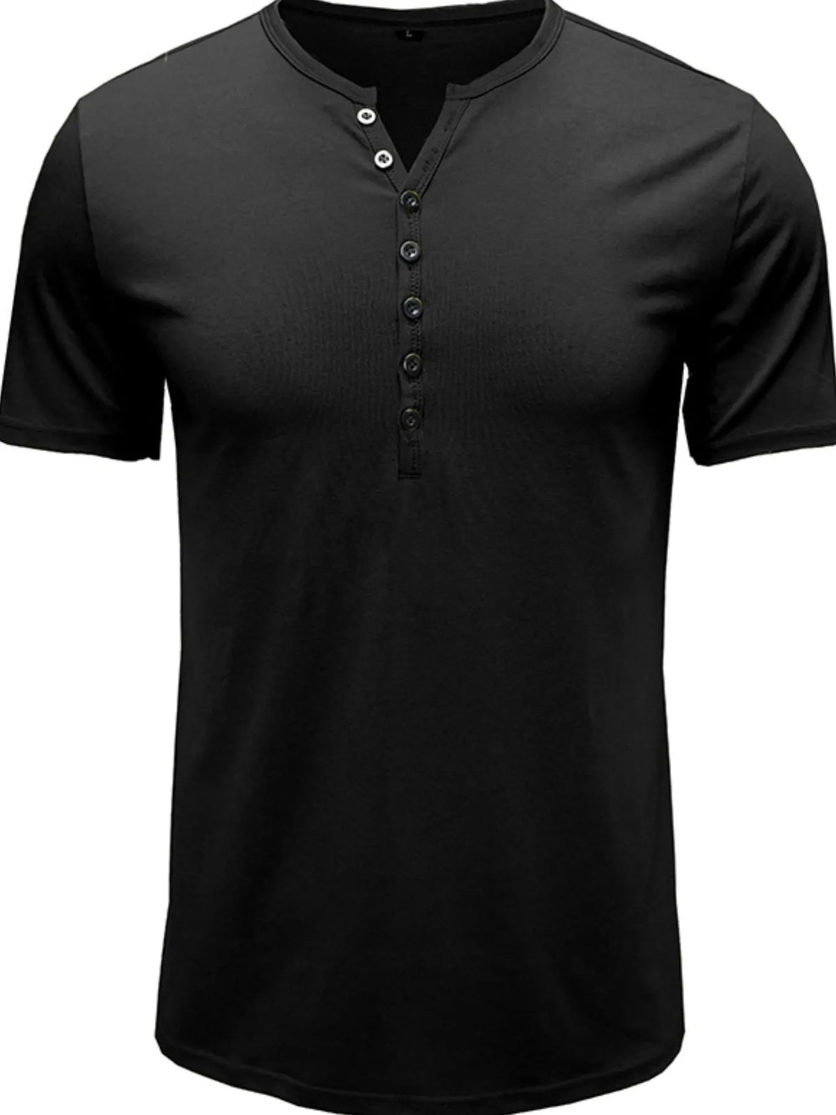 Classic henley short sleeve polo shirt