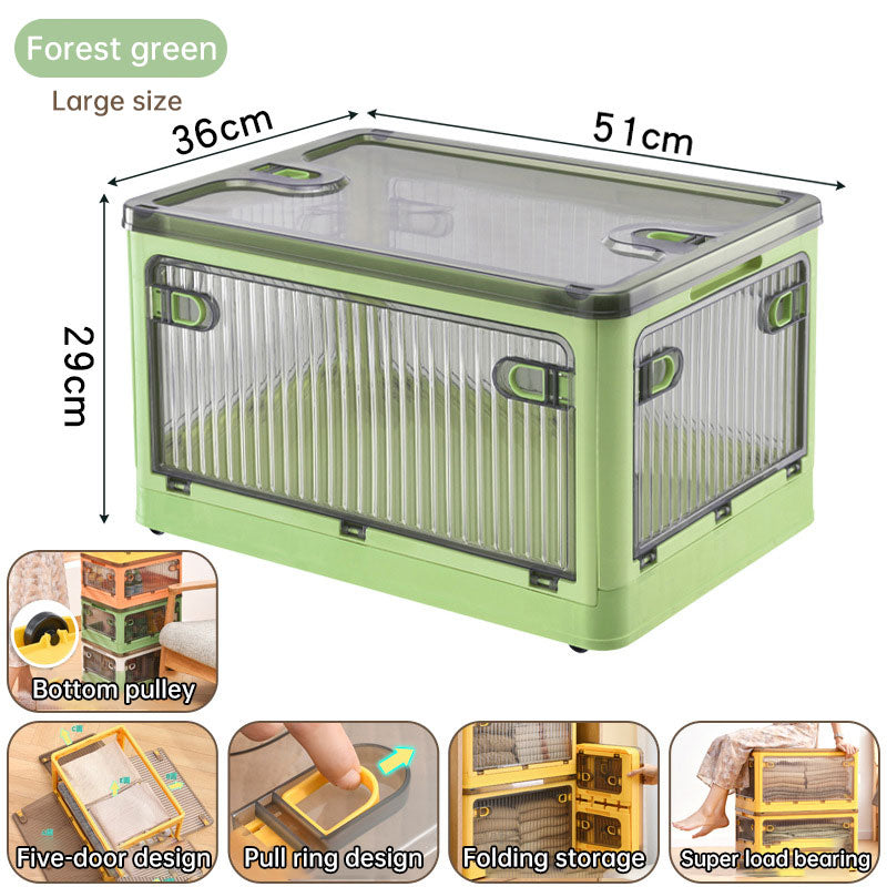 Cabinet clothes clothing quilt storage box household transparent plastic folding box snack toy finishing box