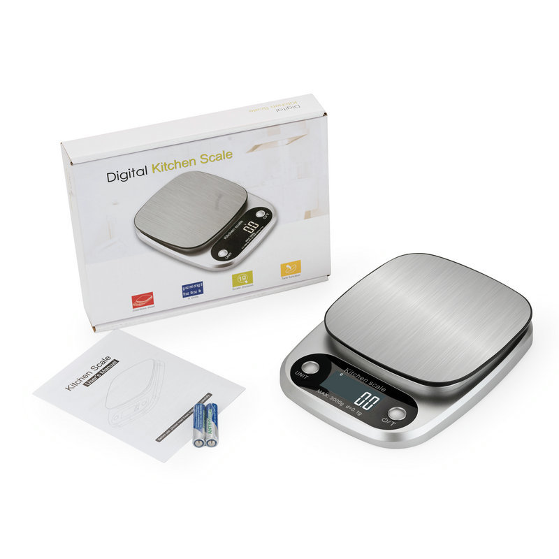 Digital kitchen scale, glass top