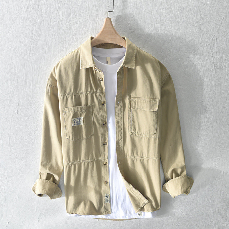 Cotton twill overshirt