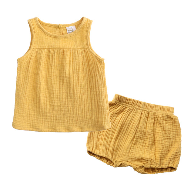 Baby muslin tank set