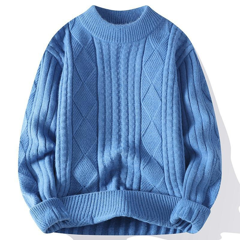 Cable-knit crew sweater