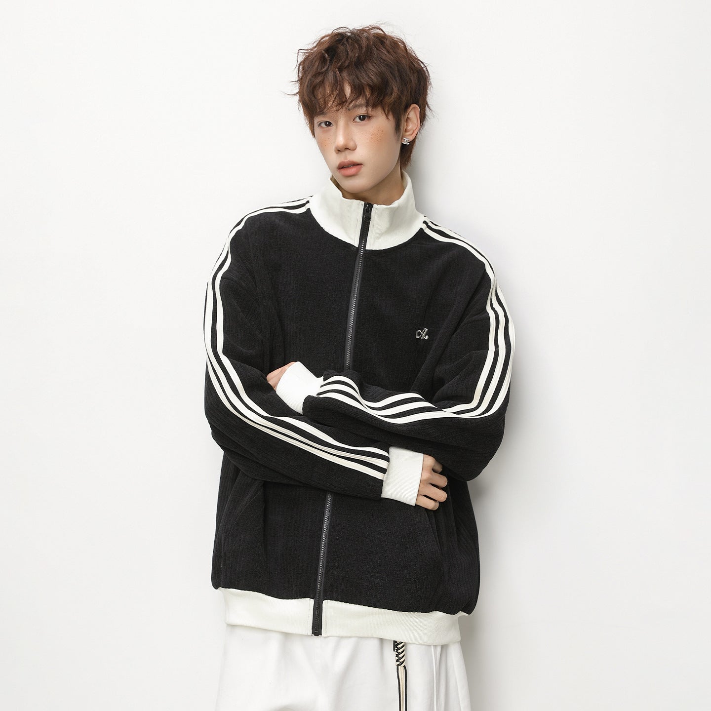 Stand up collar loose sports casual jacket