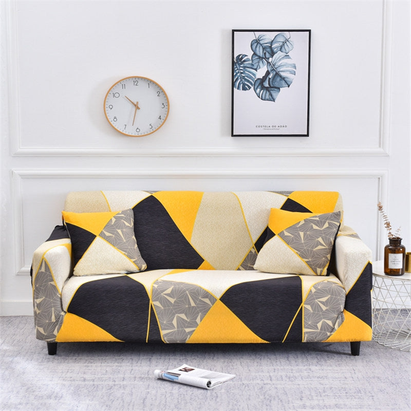 Four season sofa cover with full elastic sofa cover and fabric combination anti slip cover