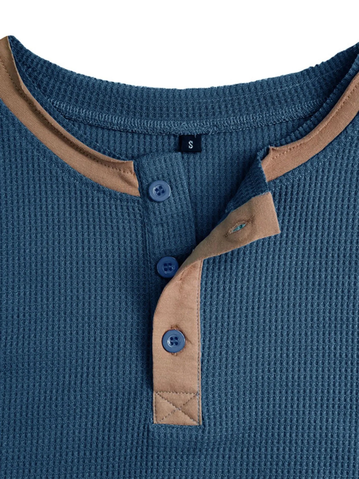 Contrast stitch henley polo shirt