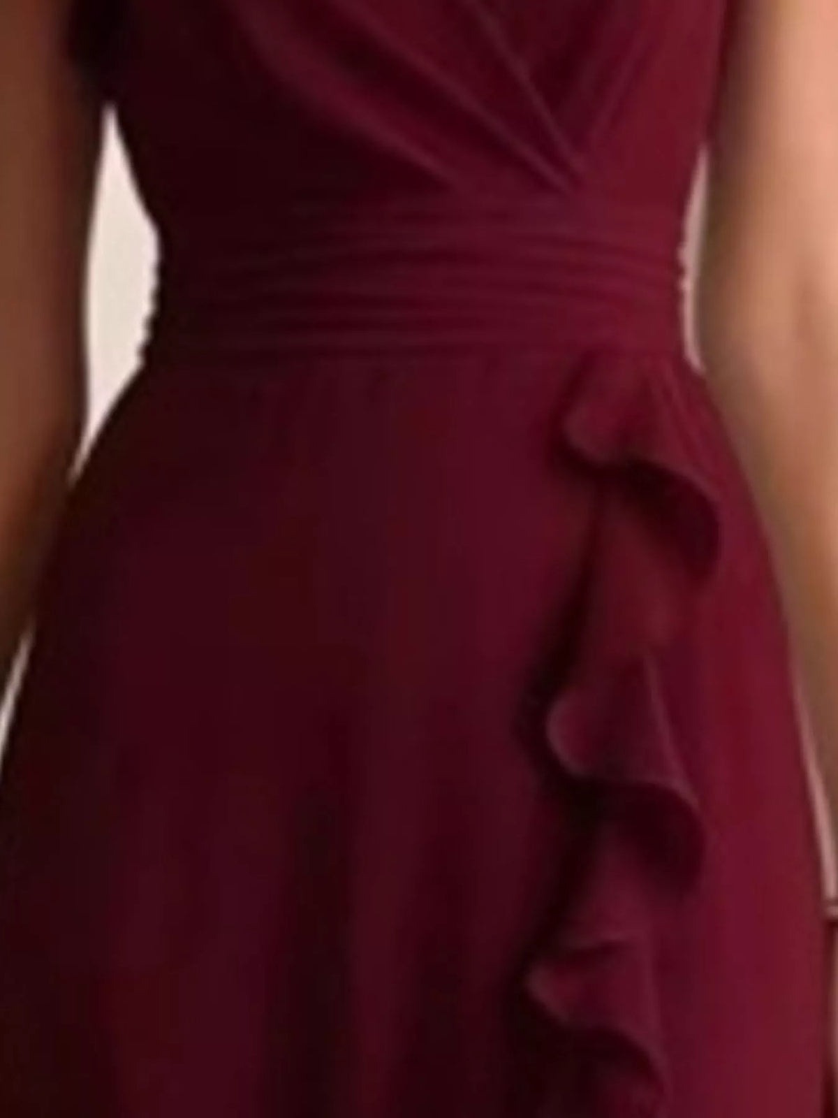 Ruffled surplice maxi dress
