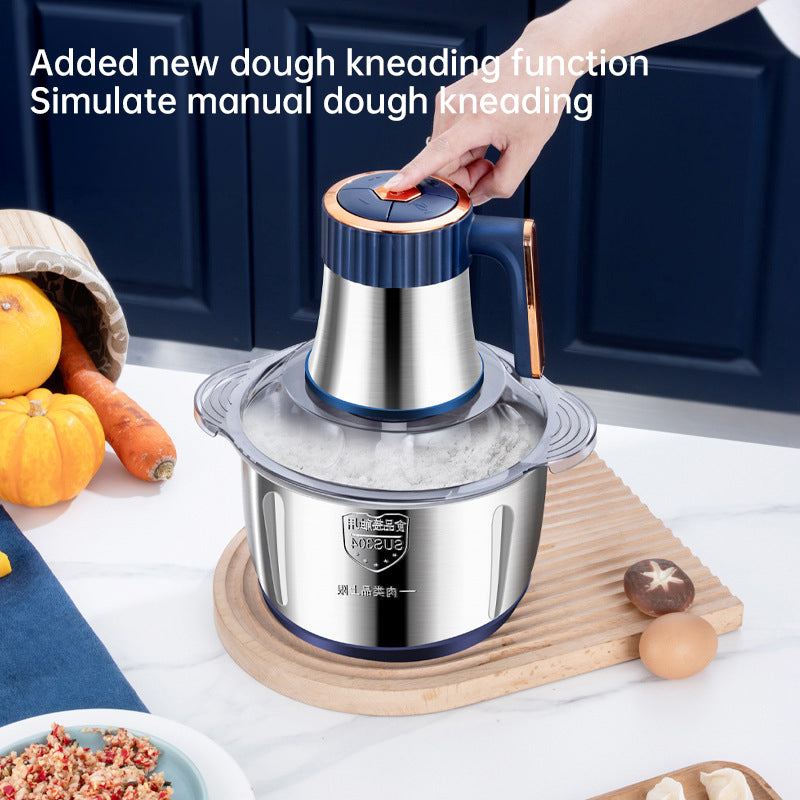 Electric Meat Grinders, 5L Food Processor, Stainless Steel Multifunctional Vegetable Slicer, Kitchen Chopper & Mixer
