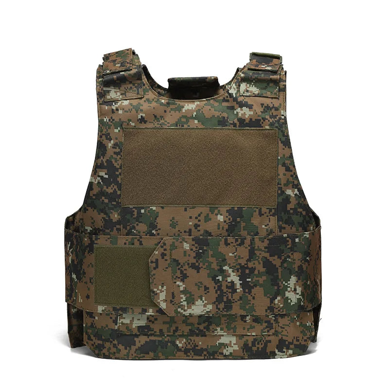 Tactical Army Vest Multi functional Armor Plate Tactical Carrier Vest CP Camo 800D