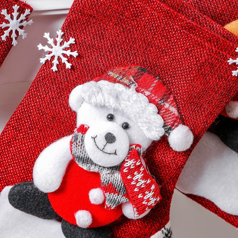 Christmas Socks Candy Gift Bag Large Santa Claus Snowman Elk Socks Gift Bag Christmas Decorations