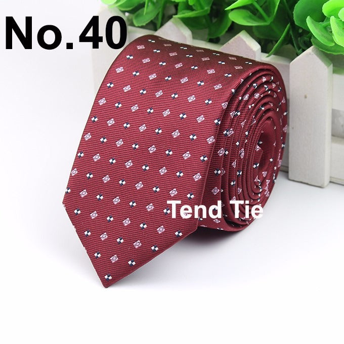 Men's Business Professional Polyester Tie 6CM British Tie