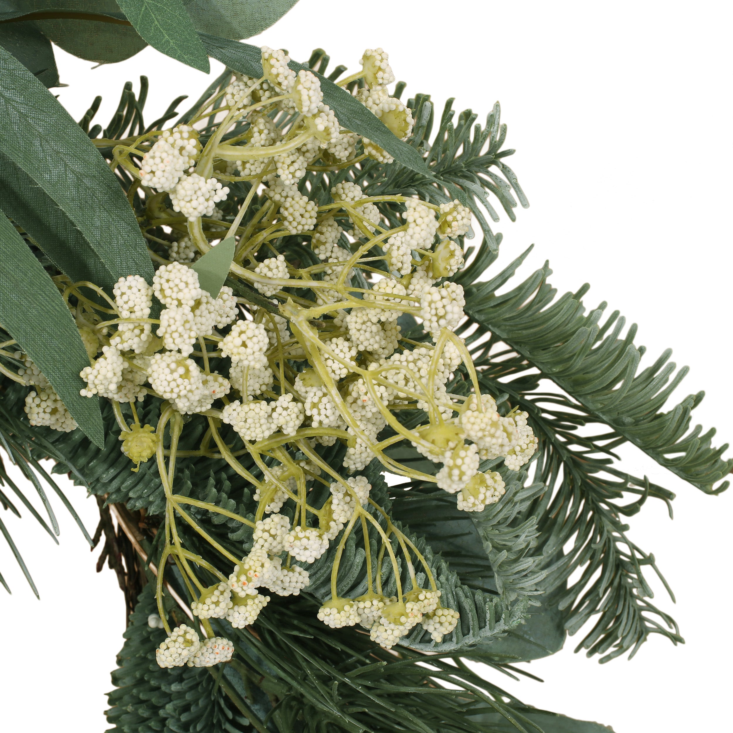 30IN Eucalyptus leaves, pine twigs, stars wreath